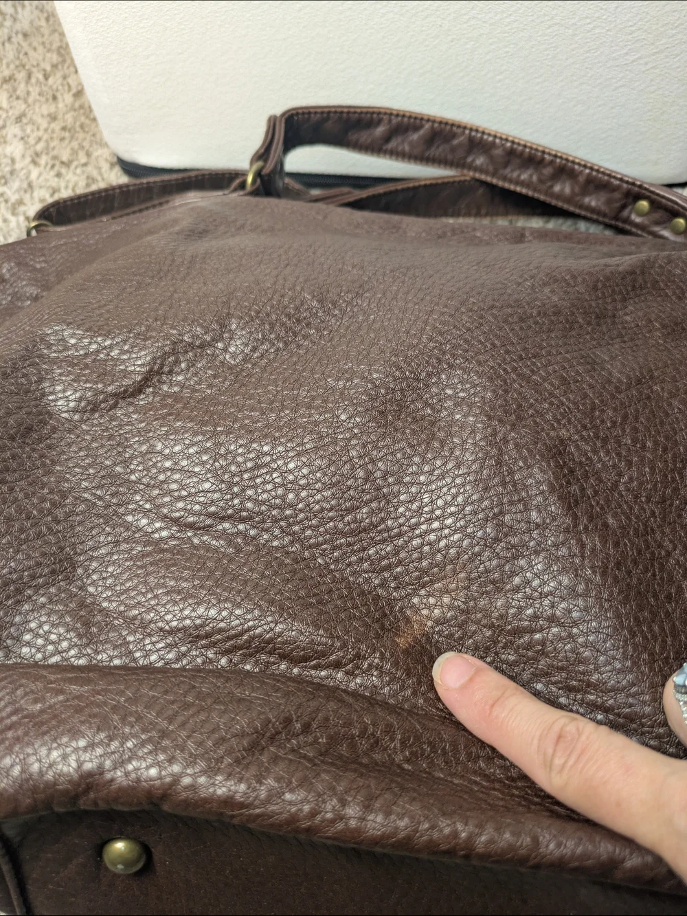 Ampere Brown Pebbled Hobo Slouchy Hobo Bag Oversized Everyday Fashionable Casual